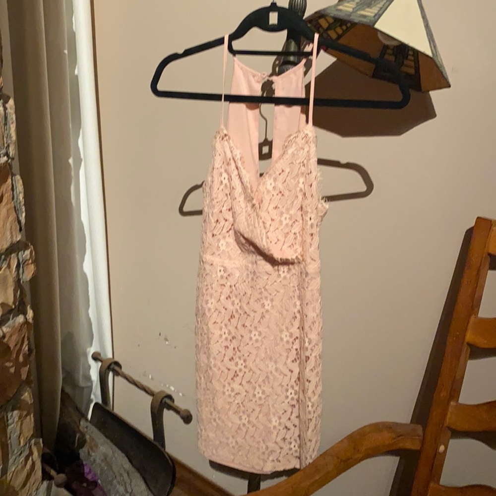 Pink Floral Lace Cocktail Dress - Urban Outfitters